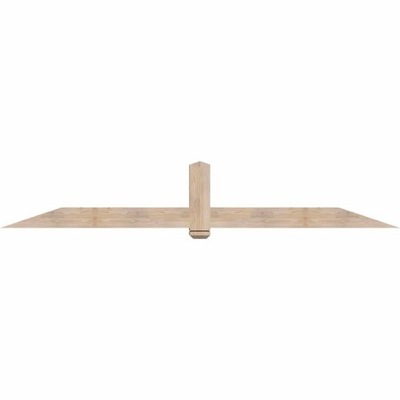 Ekena Millwork Eugene Smooth Timber Gable Bracket, Douglas Fir, 108"W x 18"H x 5 1/2"D x 5 1/2"F, 4/12 Pitch GBW108X18X0606EUG00SDF
